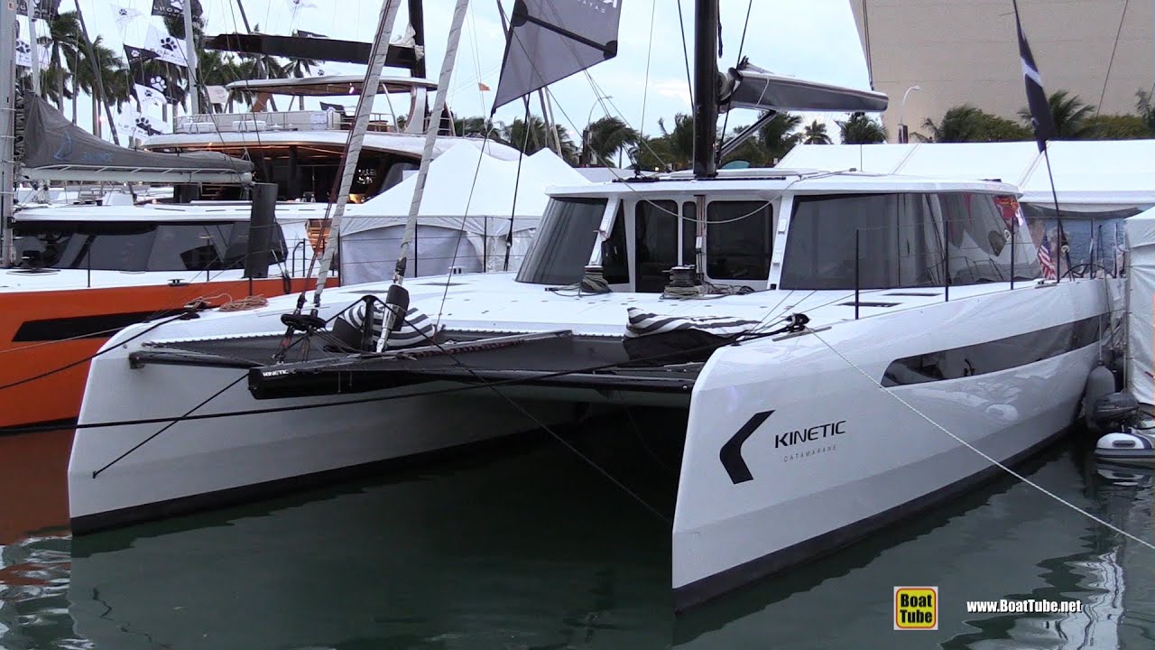 2022 Kinetic Catamarans KC54 - Walkaround Tour - 2022 Miami Boat Show