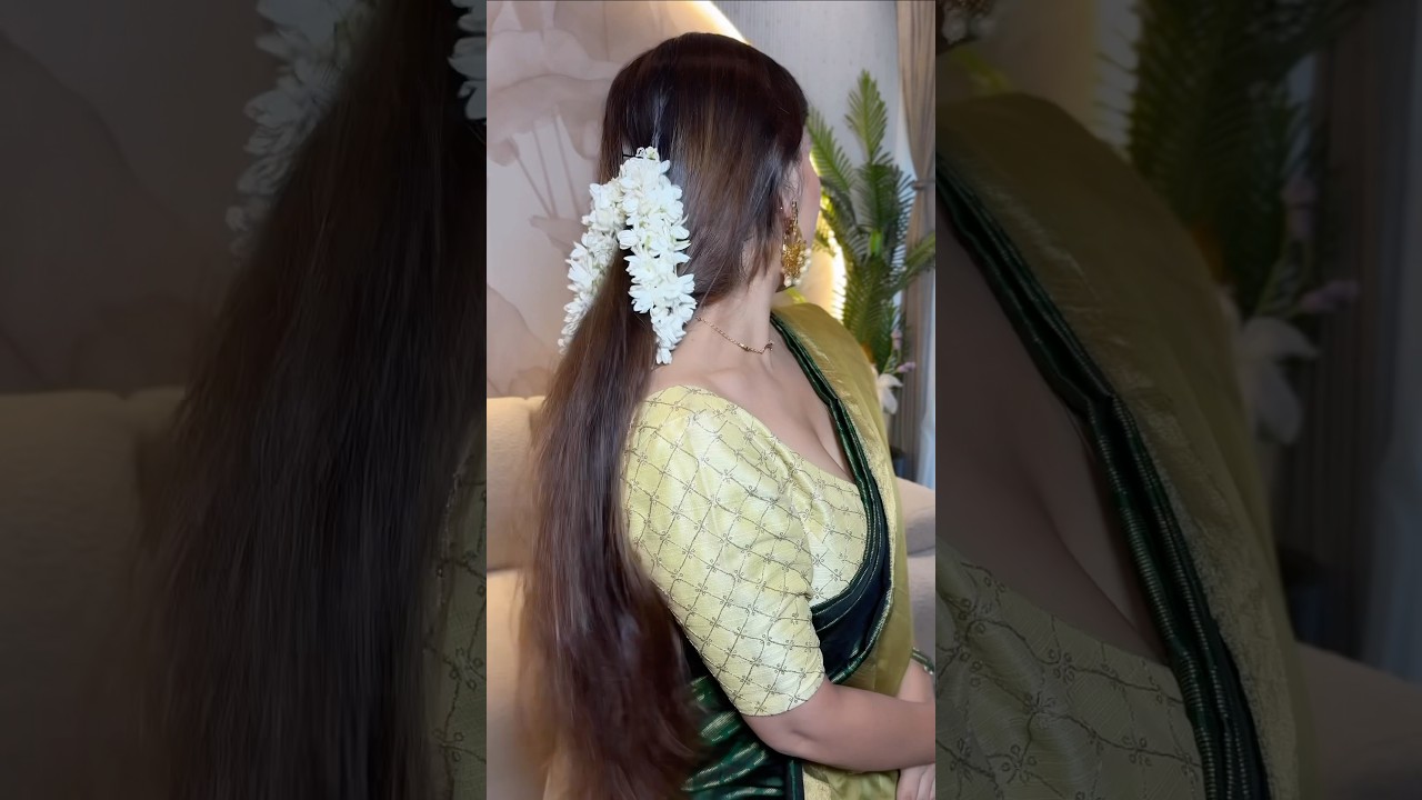 I&rsquo;m bihari but fell in love with south indian looks ✨ #onamspecial #onamhairstyle #simplehairstyles