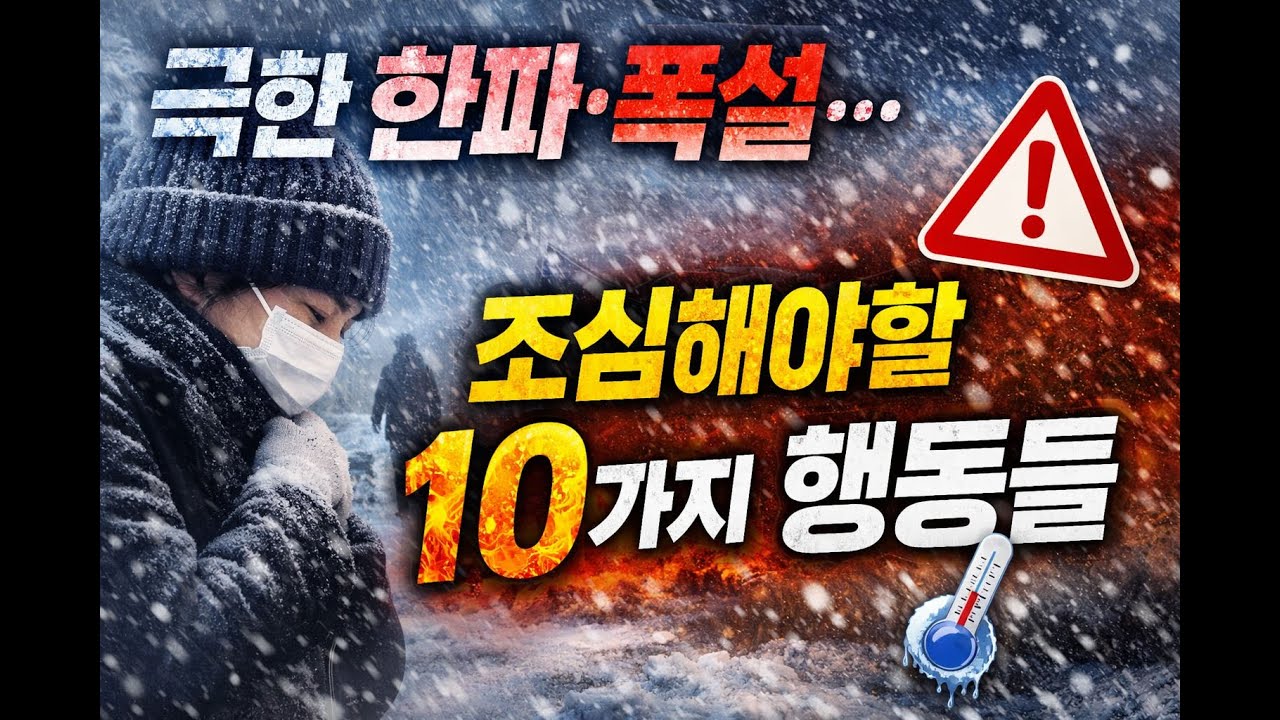 극한 한파폭설조심해야할 10가지 행동들
