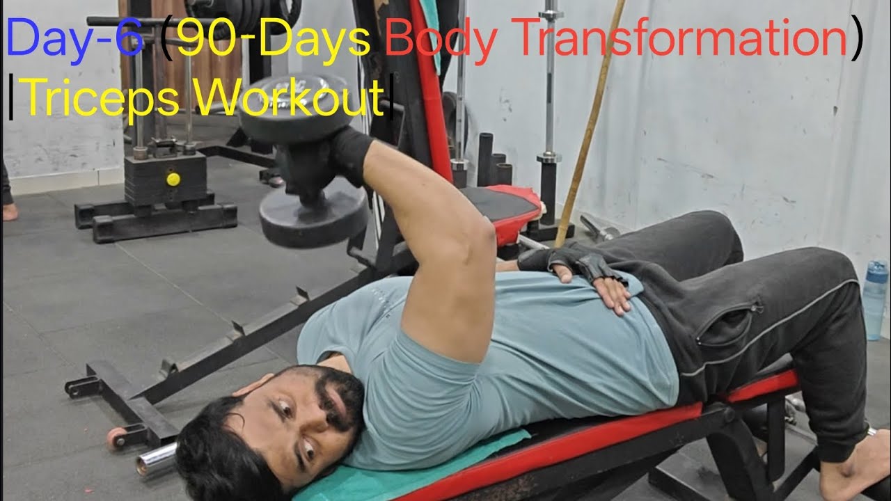 Day 6 💪 | 90 Days Body Transformation – Triceps Tod Fod Workout 🔥👑