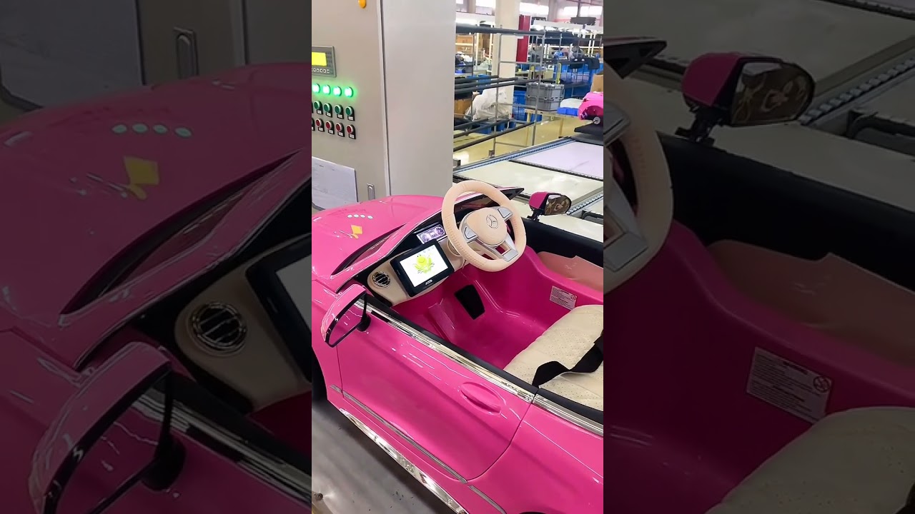 Maybach S650 pink color with mp4 #car #toys #kidscar