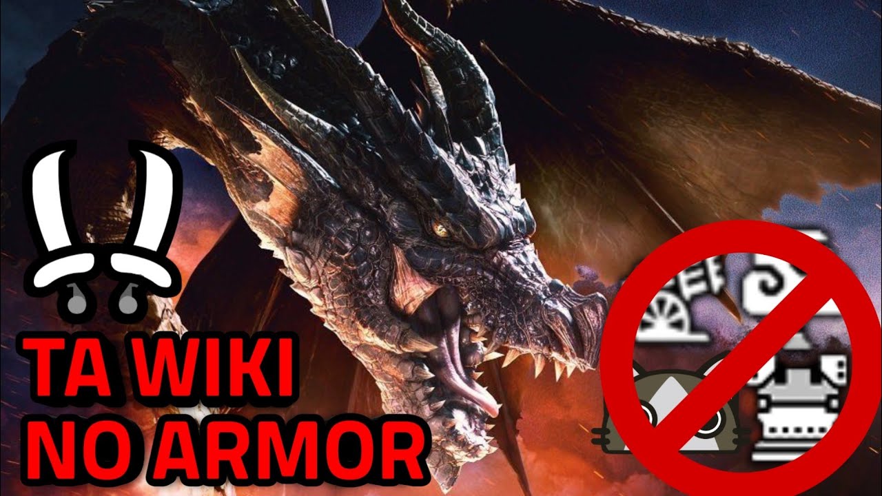 MHW:IB | Fatalis TA wiki solo with No Armor | 伝説の黒龍 ミラボレアス 双剣 ソロ