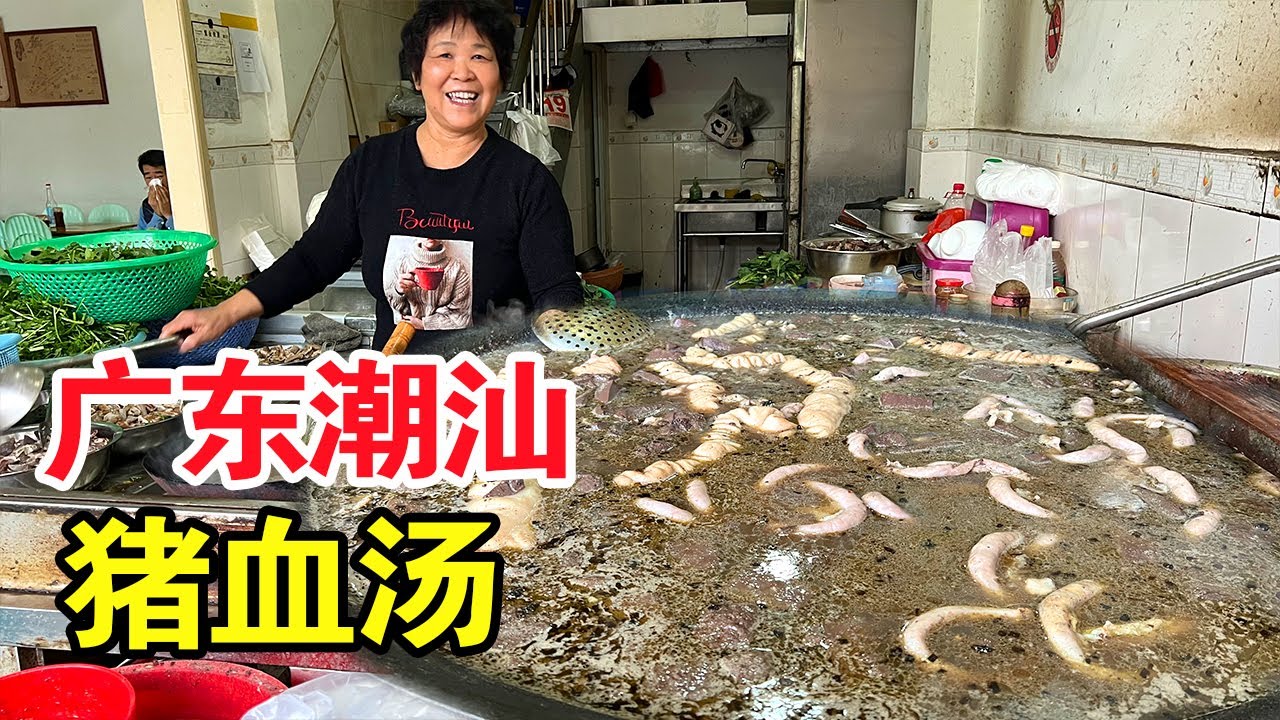 广东汕头阿姨卖猪血汤，干35年说不赚钱，上午卖早餐下午做房产中介【麦总去哪吃】