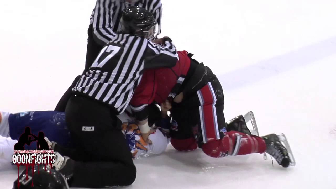 Steven Oligny Vs Yannick Dallaire LNAH Laval Predateurs Vs St George Cool Fm Nov 9 2014