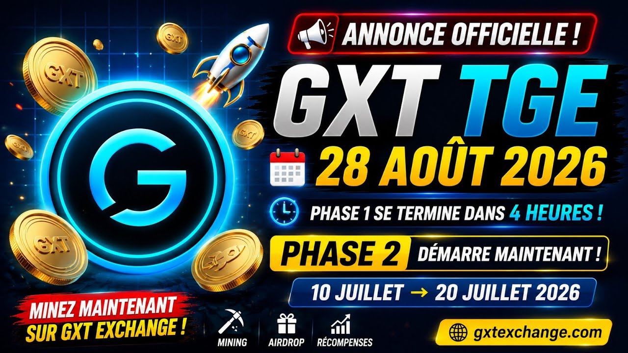 GXT Exchange : Date du TGE confirm&eacute;e + ouverture du minage Phase 2