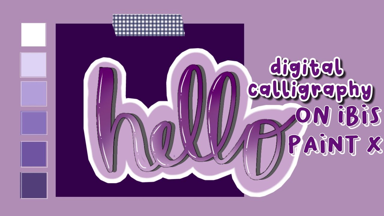 Digital Calligraphy On Ibis Paint X Tutorial | no stylus pen needed