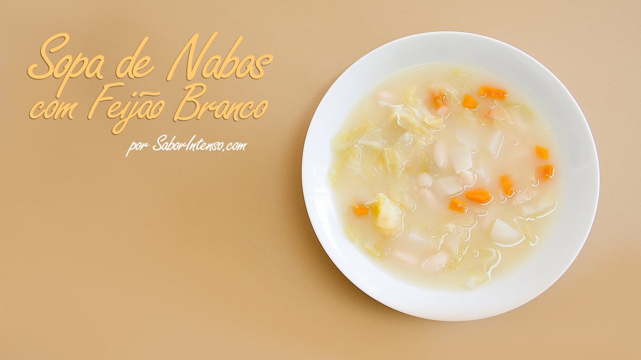 Sopa de Nabos com Feij&atilde;o Branco