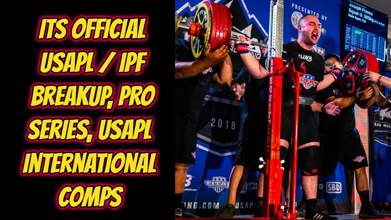 The split is official, Pro series, International USAPL Comps, IPF worlds ...