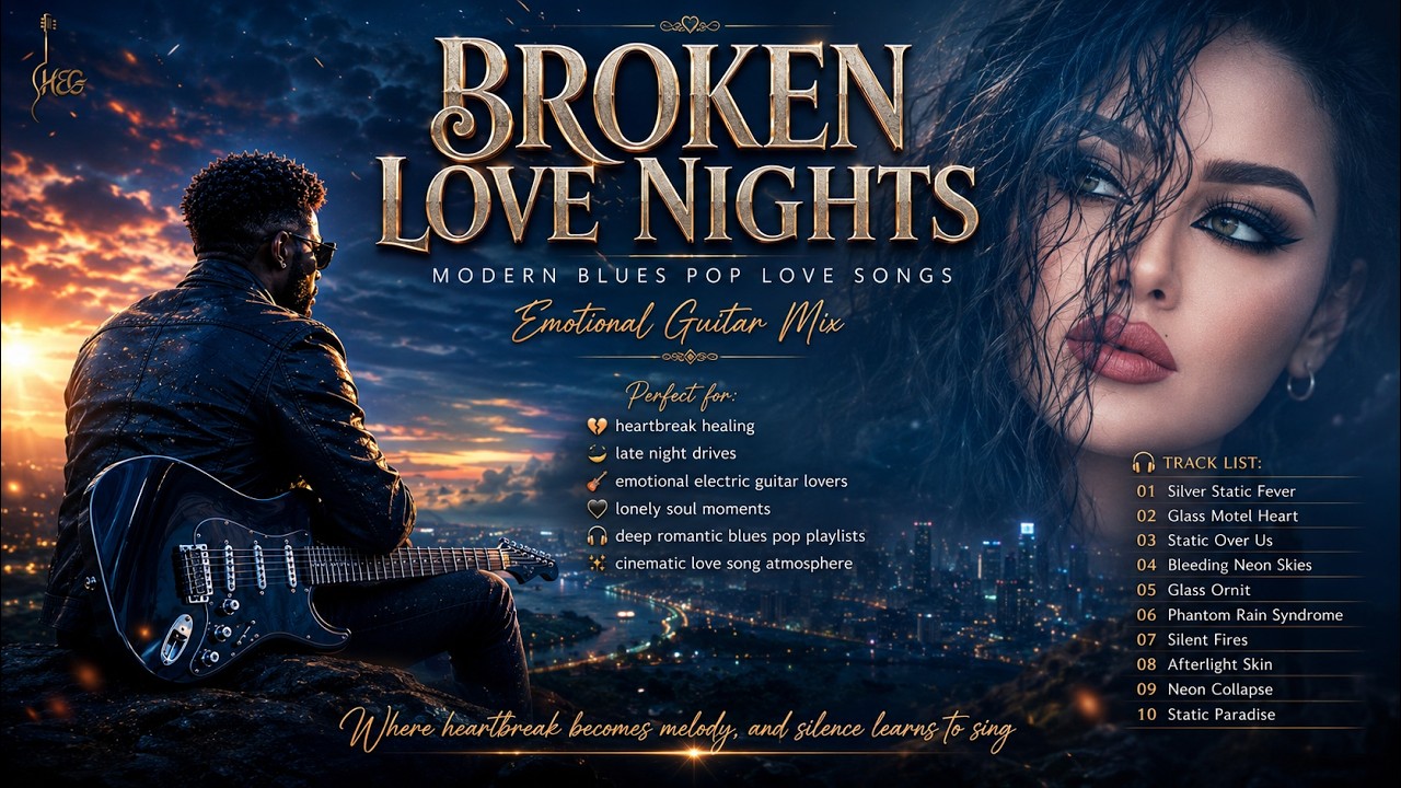 Broken Love Nights (Album) | Modern Blues Pop Love Songs 2026 | Emotional Guitar Mix