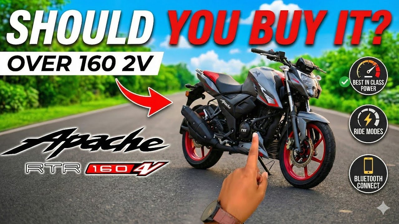 Tvs Apache RTR 160 4v New Model 2025 Launched - New LED Headlight & TFT Cluster - On Road Price ?
