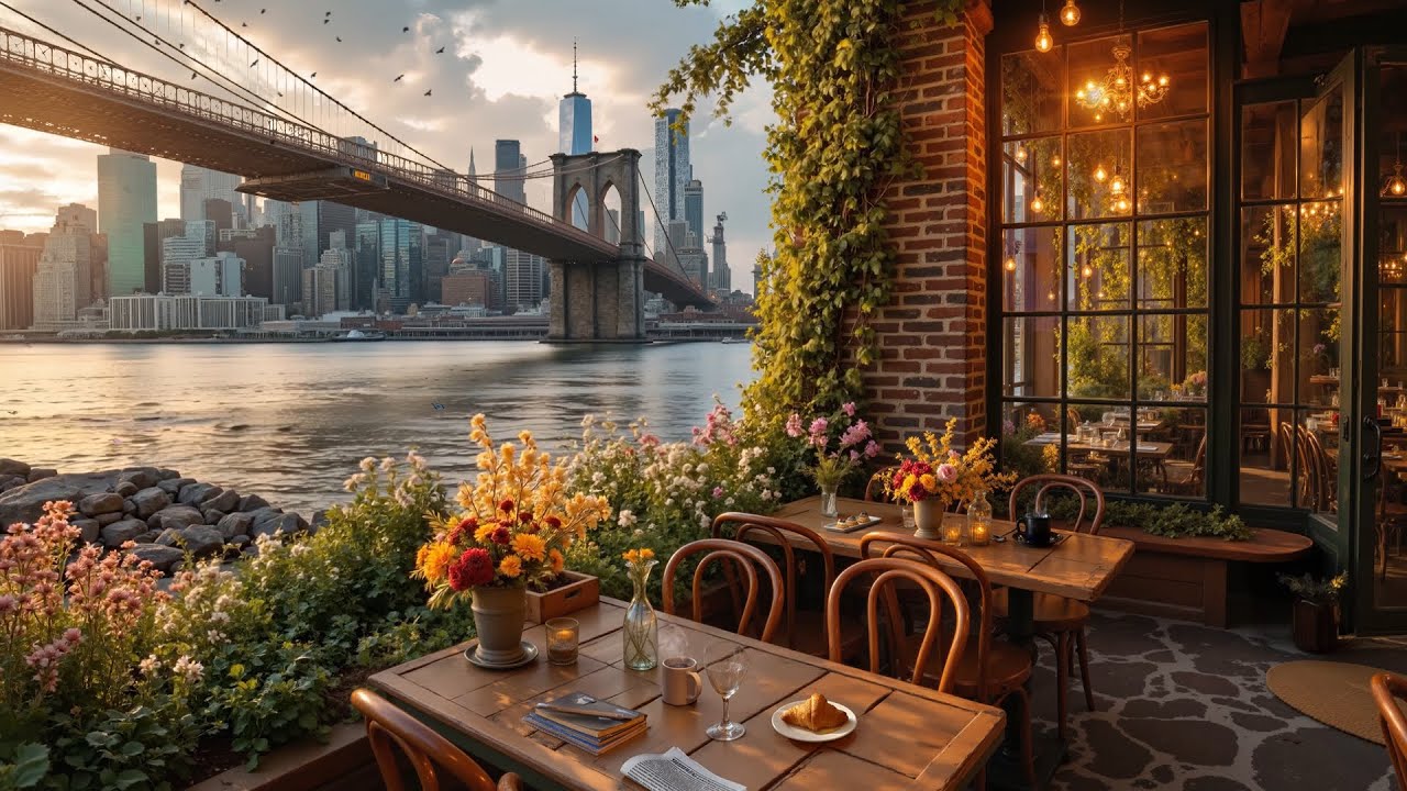 Smooth Jazz Music in New York City ☕ Positive Bossa Nova Jazz & Coffee Shop Ambience for Relaxing