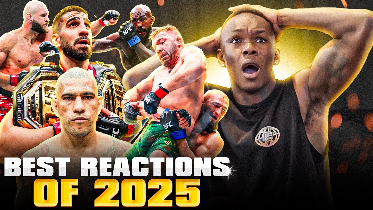 Реакция Исраэля Адесаньи на БЕЗУМНЫЙ год боев в UFC | Лучшие реакции 2025 года