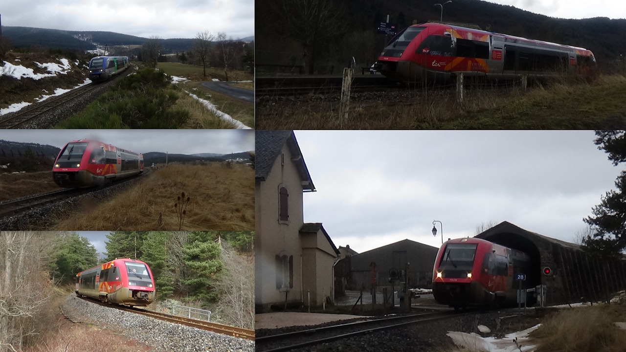 Les trains en Lozère-(Ligne des Cévennes - Translozerien) février 2017