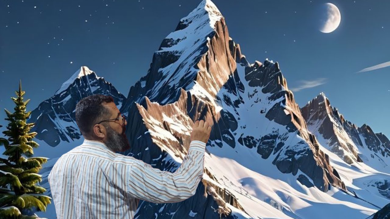 افضل فكرة لرسم الجبال بالطريقة احترافية بالفرشاة والوان الاكريليك