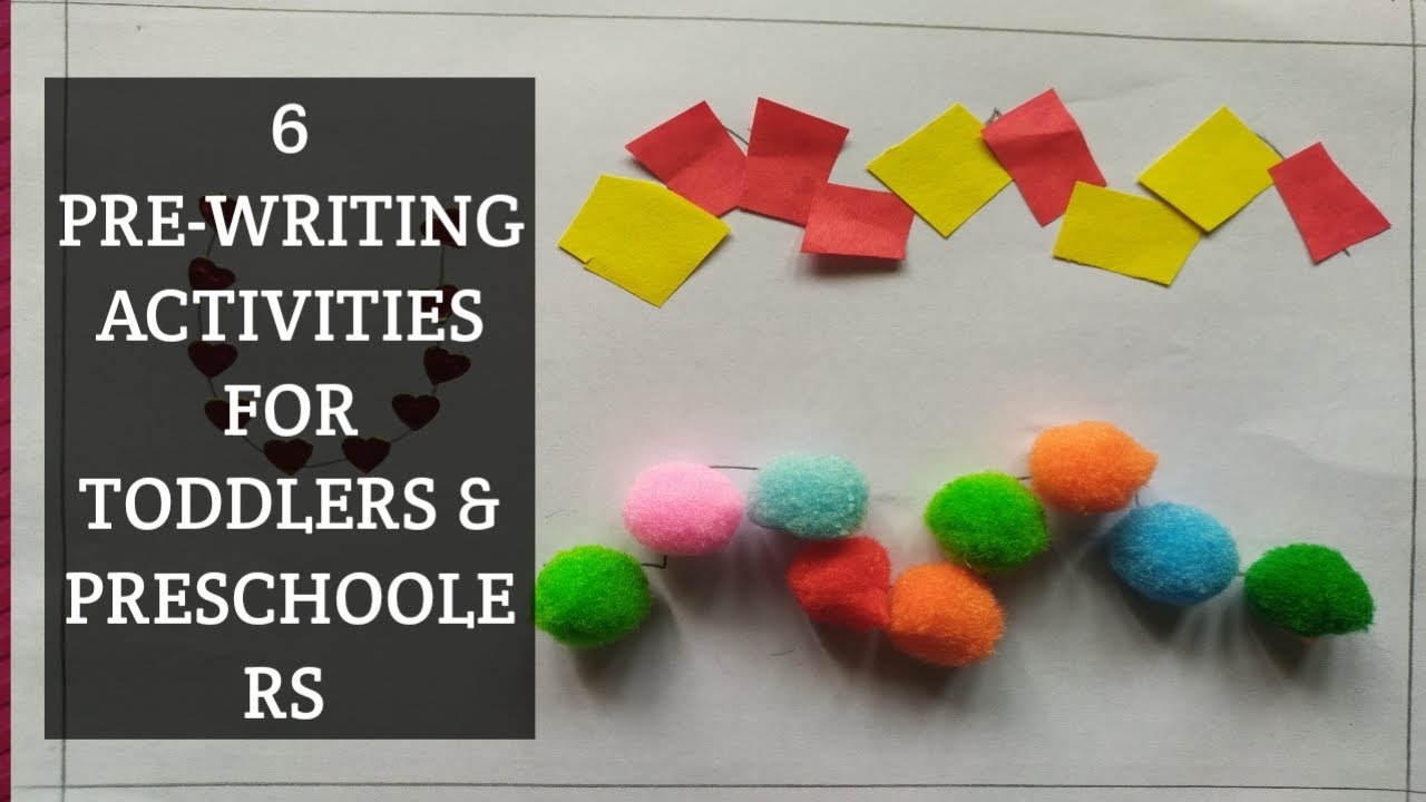 6 PRE-WRITING ACTIVITIES for Toddlers #prewritingactivities