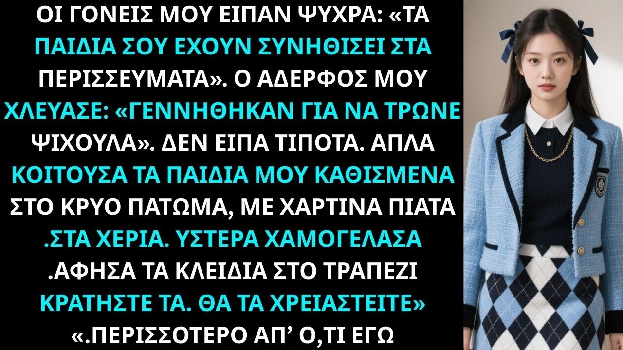 Οι γονείς μου είπαν ψυχρά: «Τα παιδιά σου τρώνε περισσεύματα». Άφησα τα κλειδιά—και έφυγα.