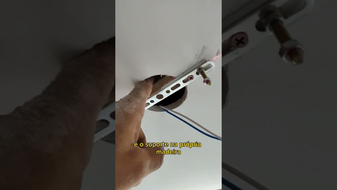 Como adaptar suporte de lustre em teto sem arame fixação.(lustres leves)