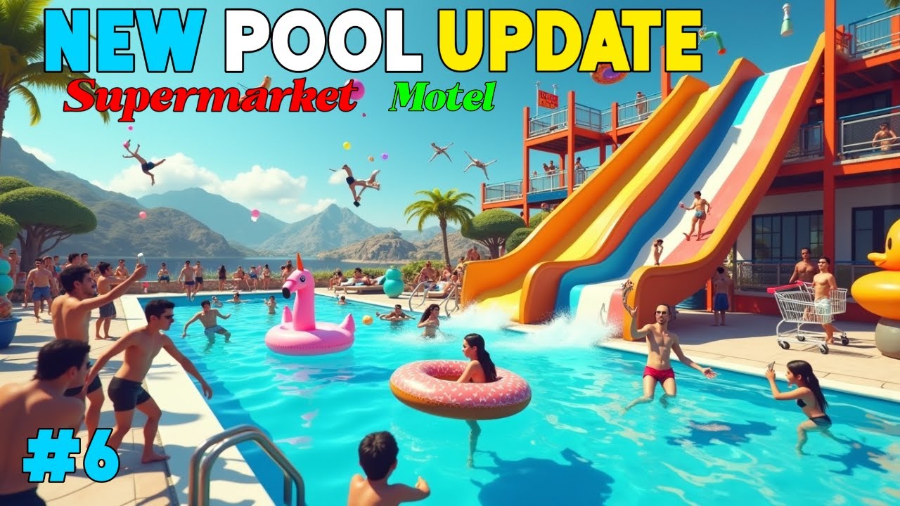 Finally I Built a BIG SWIMMING POOL! 😍 | Supermarket & Motel Simulator