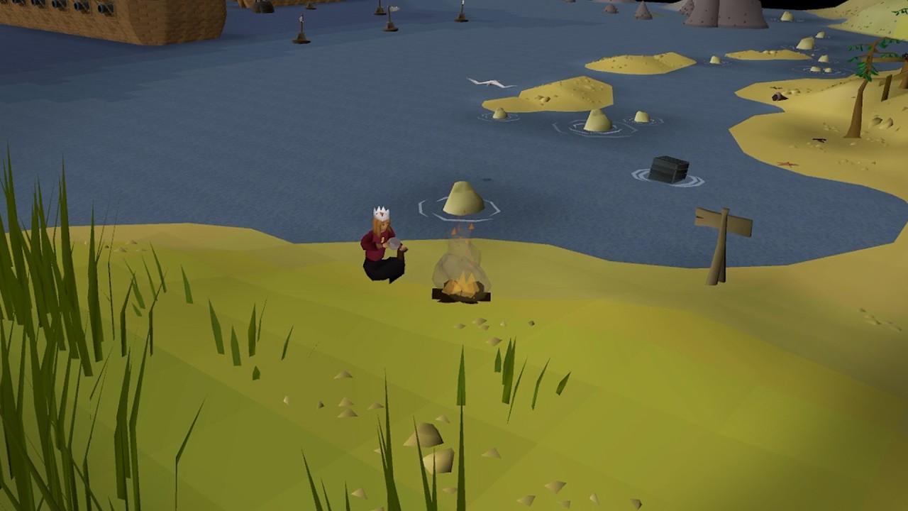 A Quiet Evening at Mudskipper Point | OSRS Campfire & Ocean Waves
