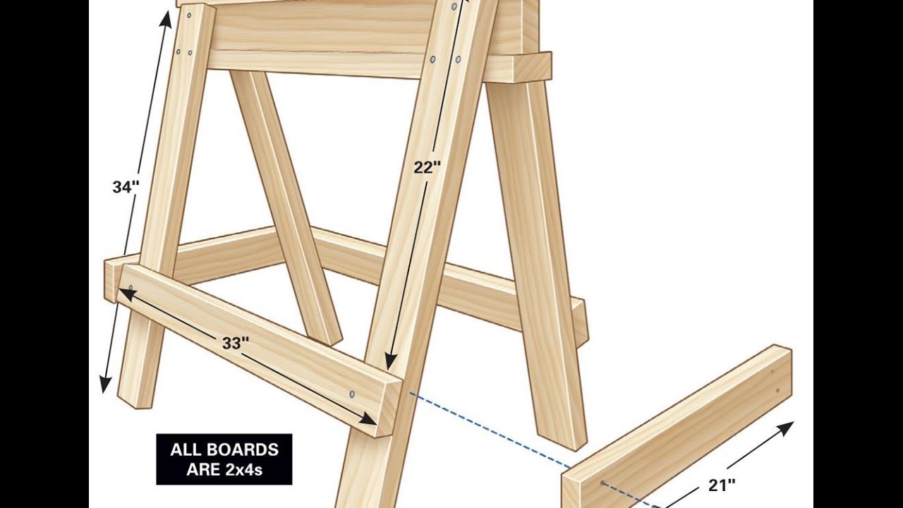 How to build saw horses with 2x4