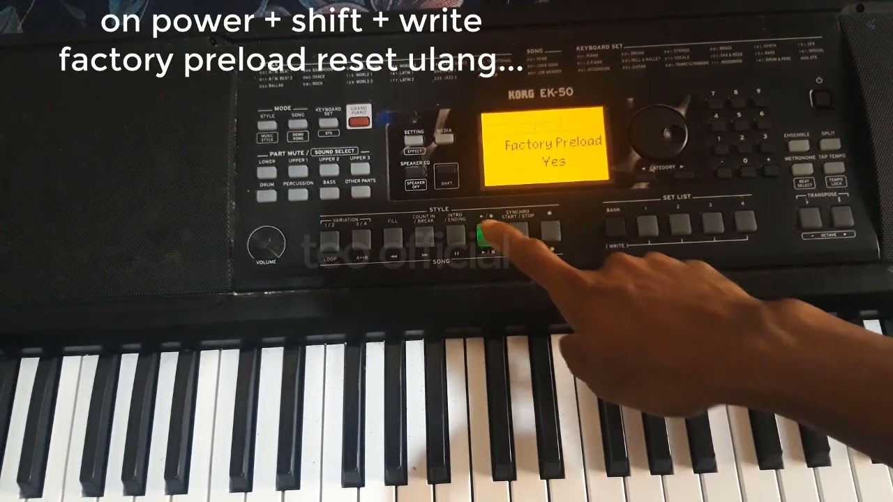 teoservis# korg EK50 error setelah update os
