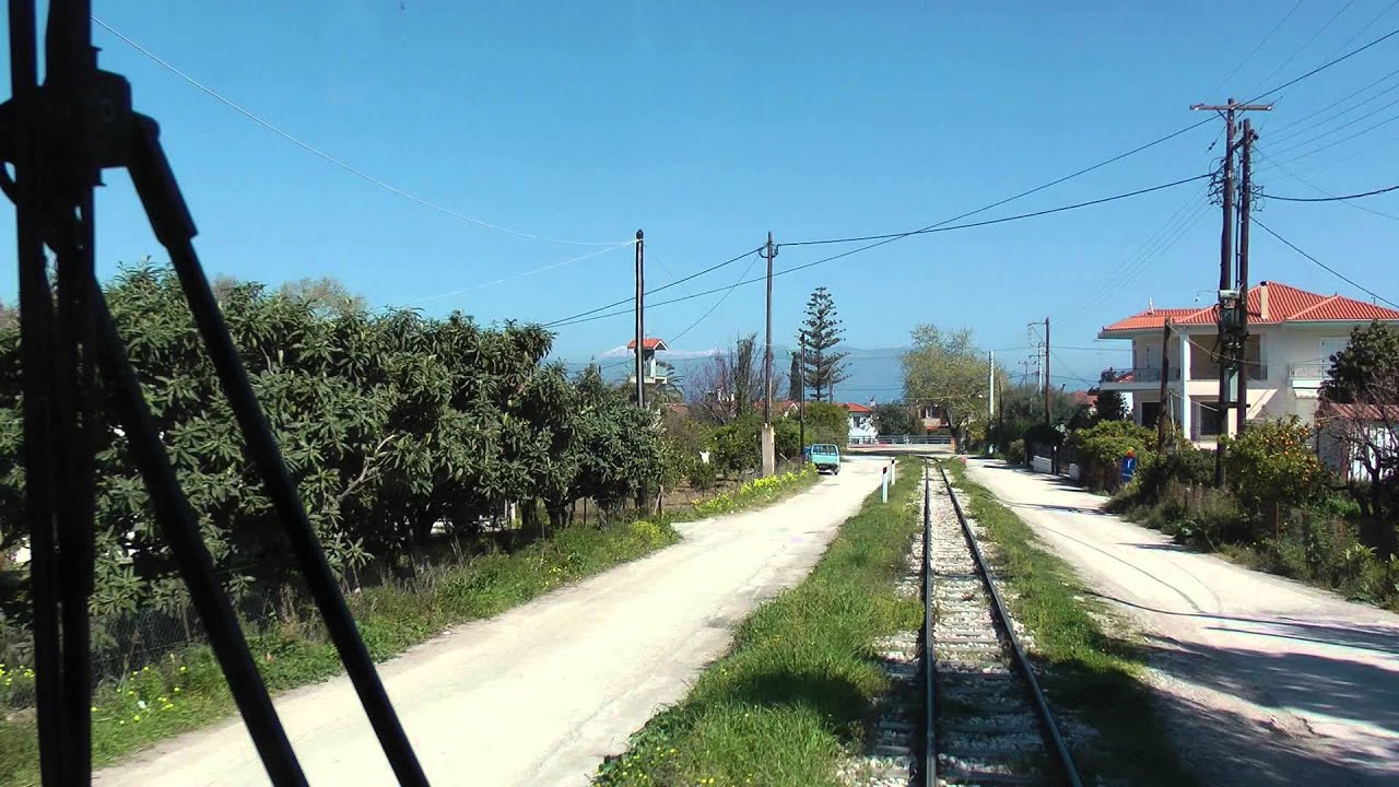 Cabride into Diakopto on the rack-railway