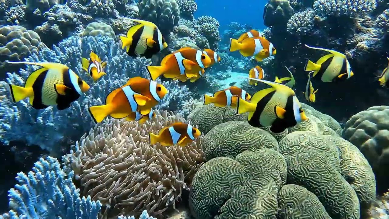 Relaxing Underwater World | Soft Ambient Music & Fish