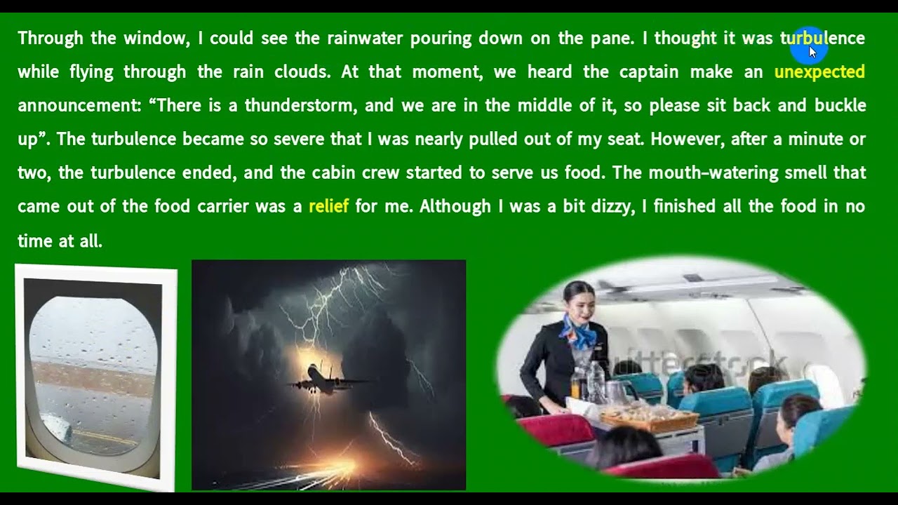 Grade 9 English Unit 6 Lesson 2: A flight in bad weather