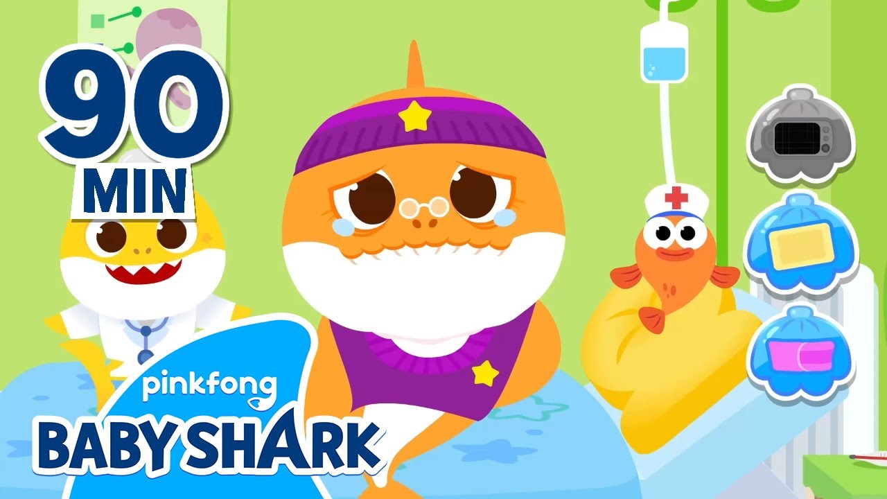 💥OUCH, Grandma Shark's Back Hurts! | +Compilation Doctor Baby Shark Episodes | Baby Shark Official
