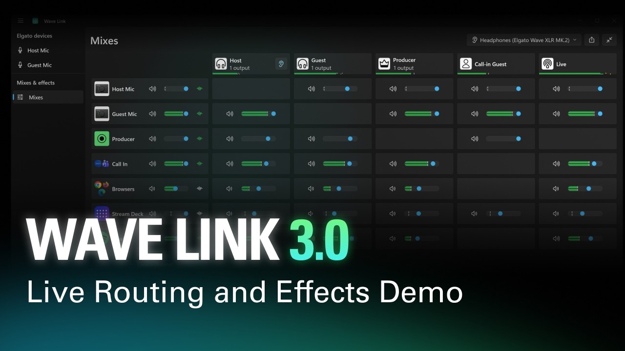 Wave Link 3.0 Live Routing and Effects Demo