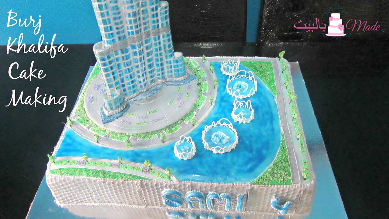 كيك برج خليفة -3- كيفية عمل و تزيين الكيك Burj Khalifa Cake Making
