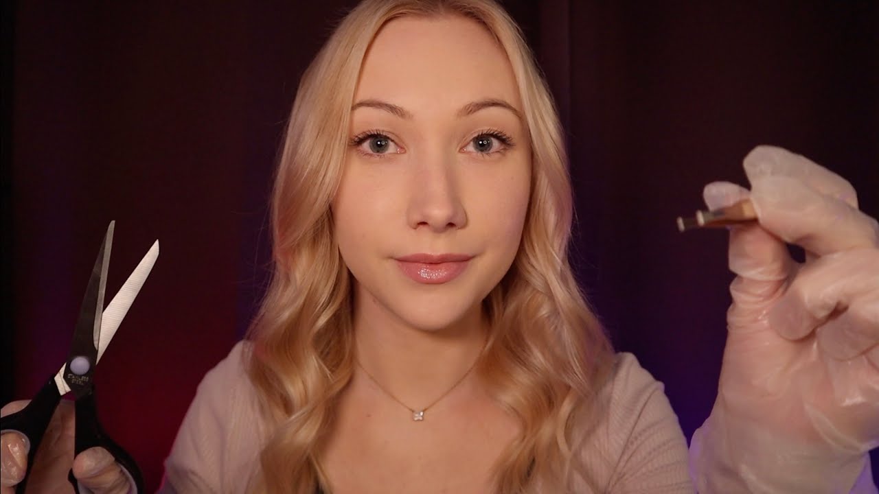 ASMR Medically Removing Your Negative Energy | Semi Chaotic (cutting, plucking, light triggers)