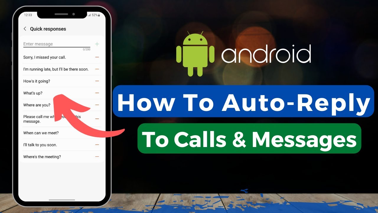 Автоматический ответ на текстовые сообщения и телефонные звонки на Android