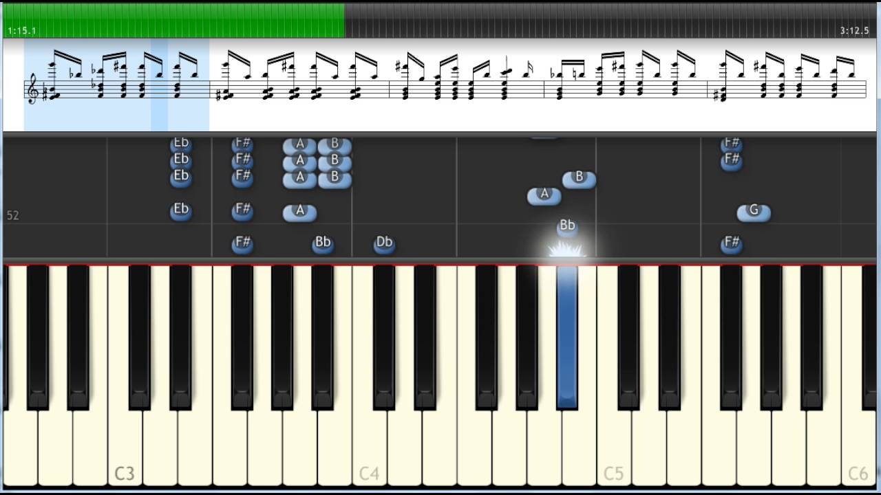 Apanhei te Cavaquinho - chorinho  (Piano Tutorial) (Synthesia) (Partitura)