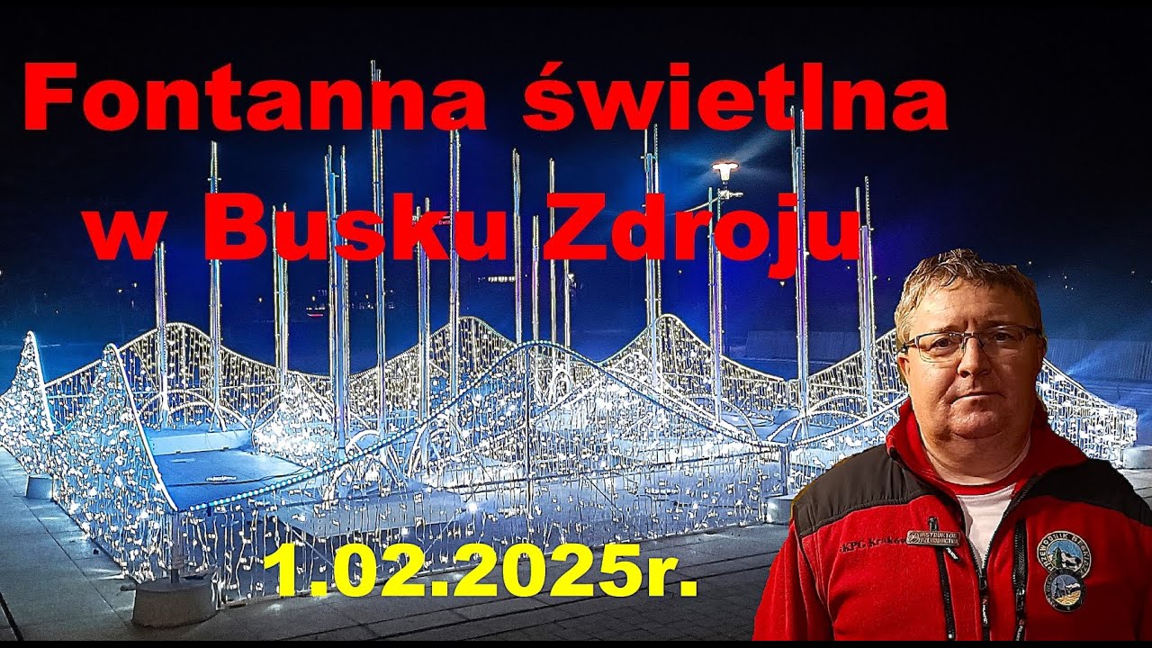 Fontanna świetlna w Busku Zdroju