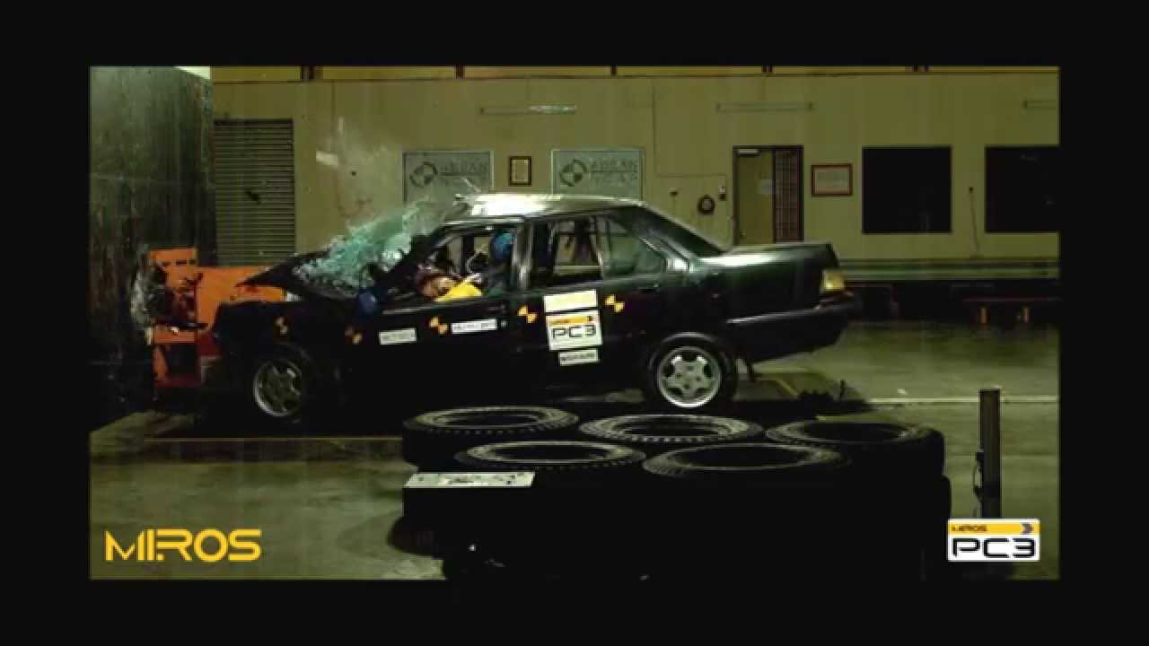 Old Proton Saga Crash Test
