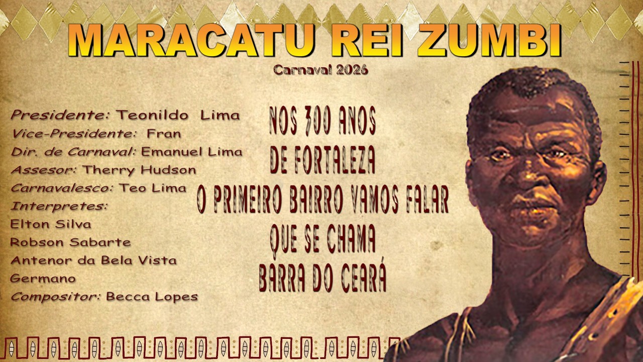 Maracatu Rei Zumbi - Carnaval 2026. Compositor: Becca Lopes