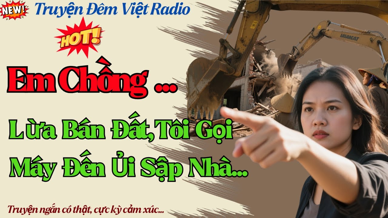 Em Chồng Bán Đất Của Tôi Lén Lút – Tôi Gọi Máy Xúc Đến Ủi Sập Nhà | Đêm Việt Radio
