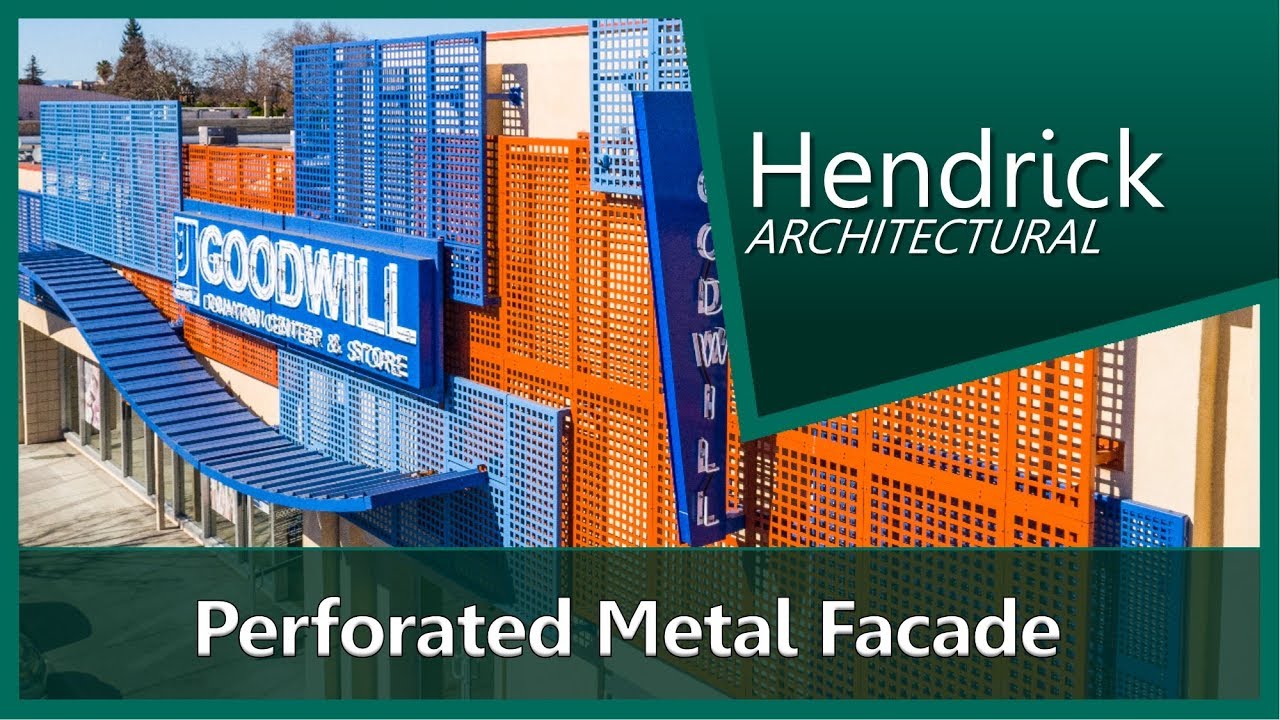 ▶ Perforated Metal Facade - Square Hole  - Architectural Sheet Metal Work