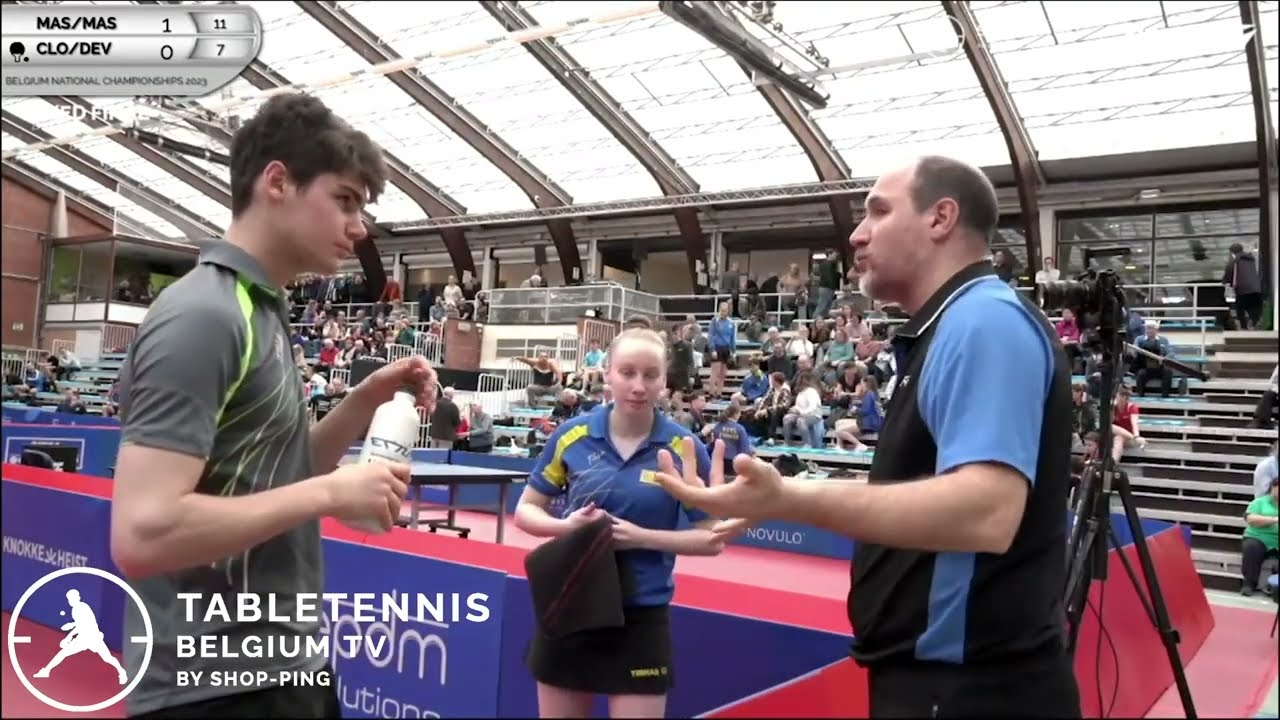 DEVOS S./ClOSSET T. - MASSART A./MASSART L. FINAL MIXED DOUBLES BELGIUM NATIONAL TABLE TENNIS