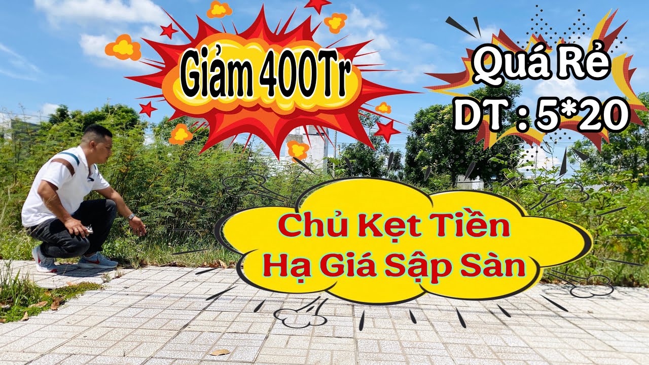 Hàng Ngộp Giá Rẻ Cát Tường Phú Sinh Mặt Tiền Kinh Doanh DT : 5*20=100m2 Shr Đất Sạch Đẹp Sổ Sẵng Ạ