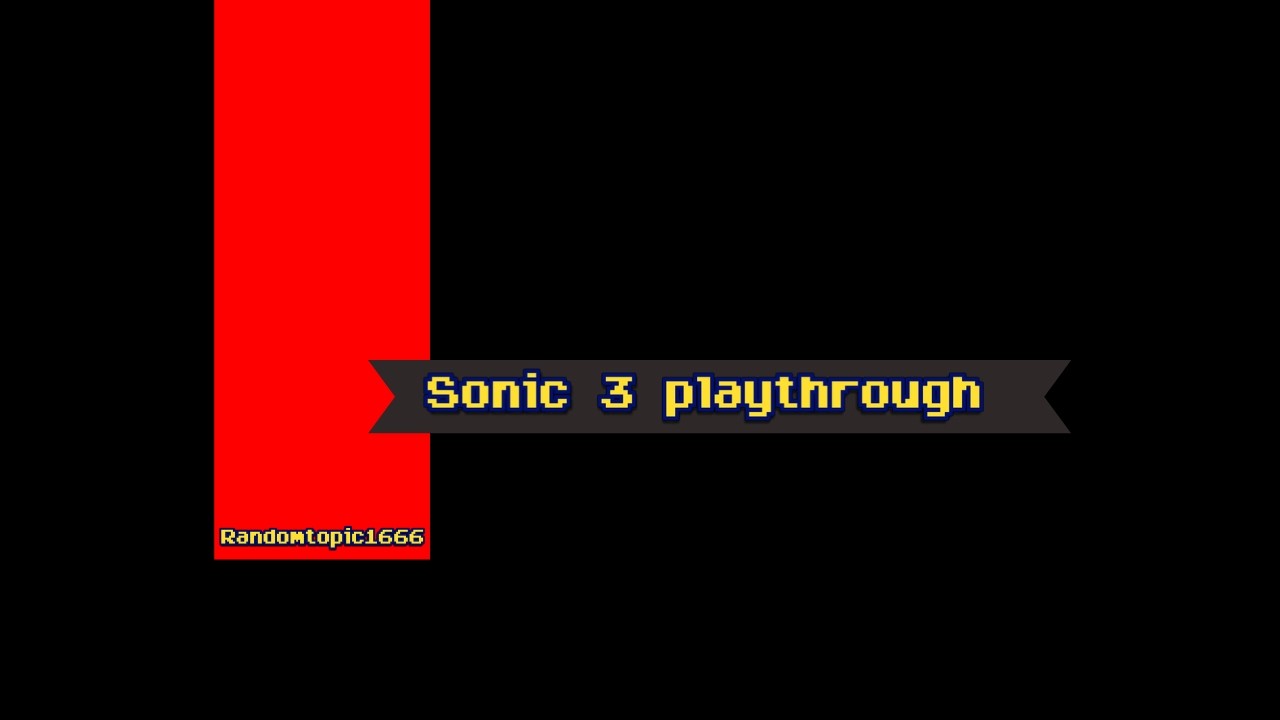Sonic 3 air playthrough test video