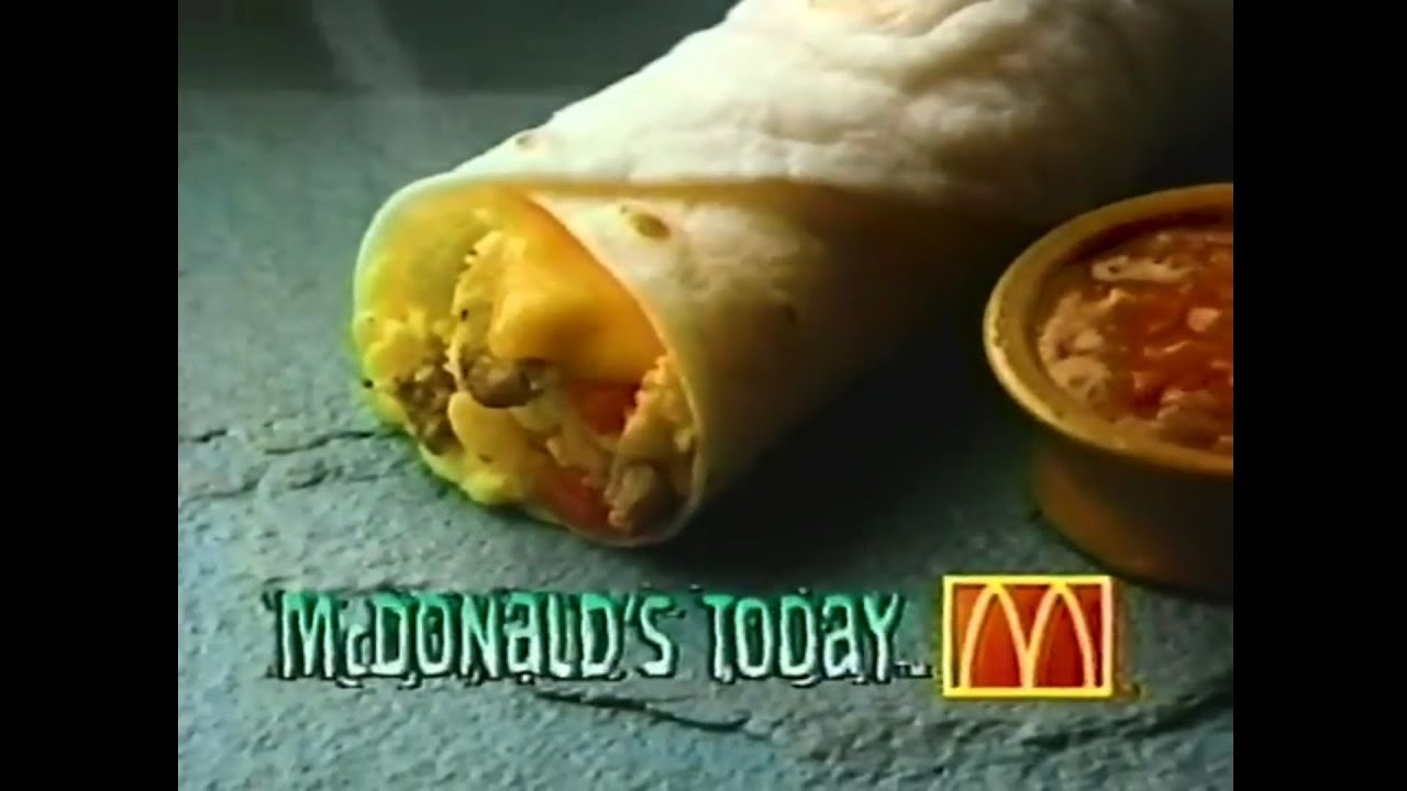 1991 - McDonald's - Burrito Wrap Rap Commercial 🌯 