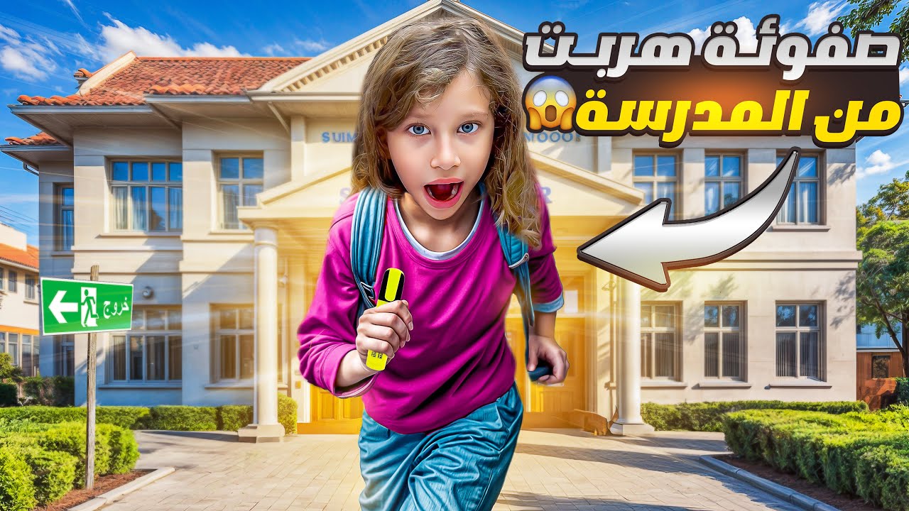 صفا هربت من المدرسة بسبب الخوف😱( صارت تبكي ومابدا تروح على المدرسة 😭