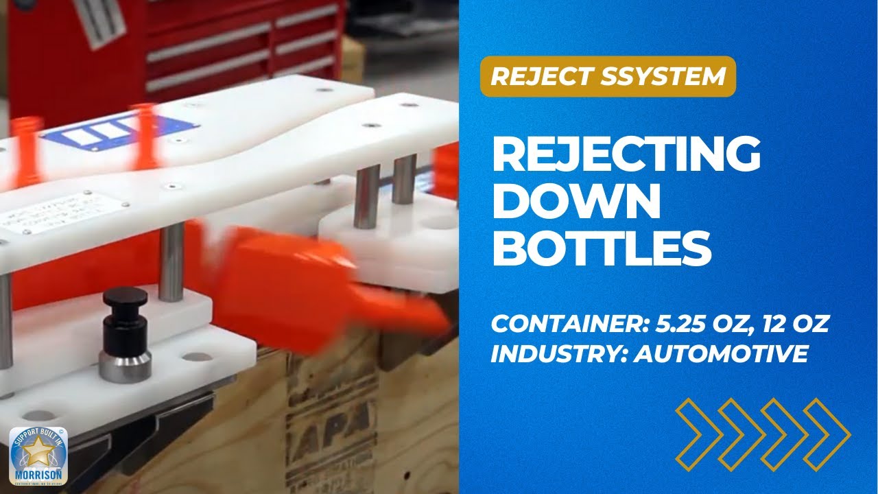 Down Bottle Reject Solution for Conveyor Run Applications