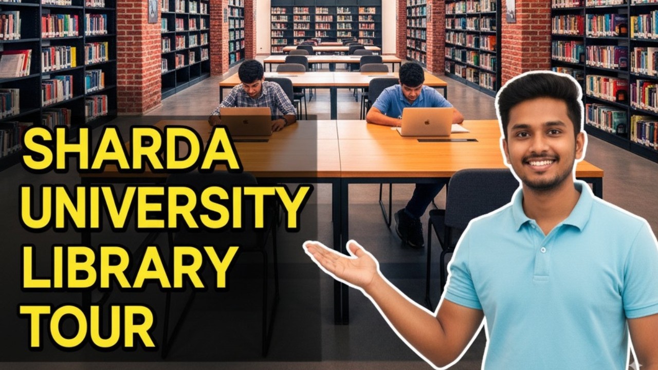 Inside Sharda University's Modern Library | Campus Tour & Facilities