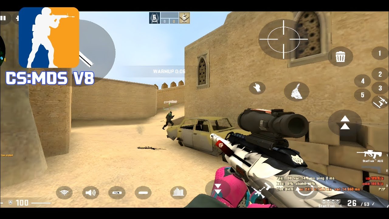 Counter Strike: MOS V8 by: @Billflx | AUG skin Arctic Wolf🐺 | short gameplay🎮 