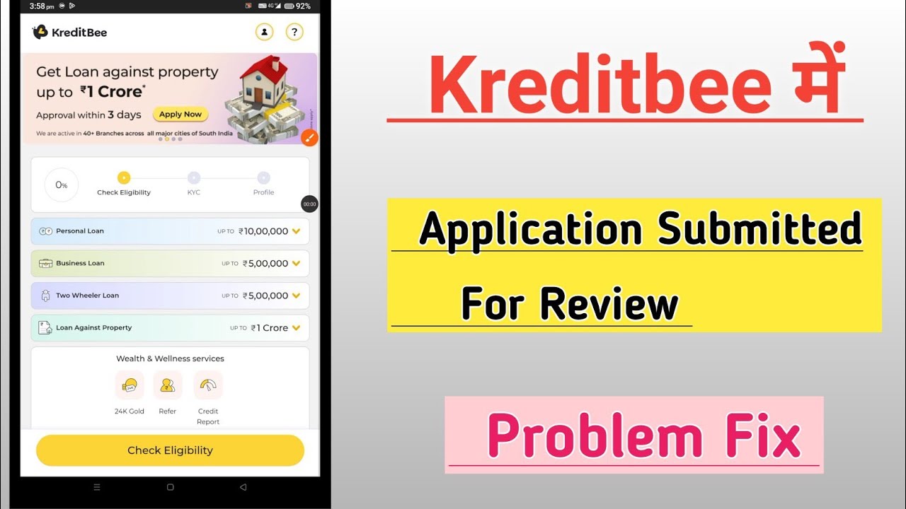 Kreditbee Application Submitted For Approval Problem Solve 