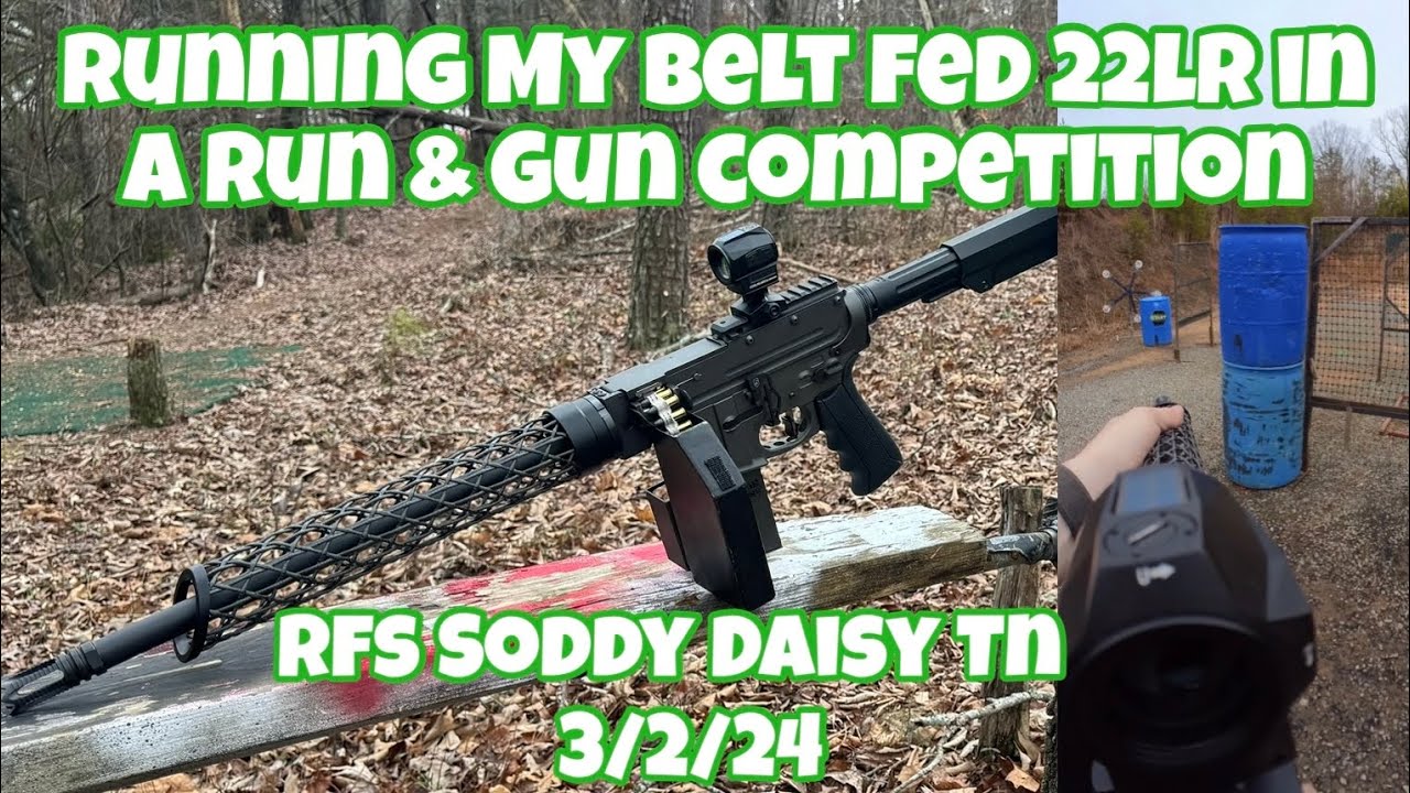 Run & Gun Fun With My Lakeside LM7 Belt Fed 22lr In A Rimfire Falling Steel Competition