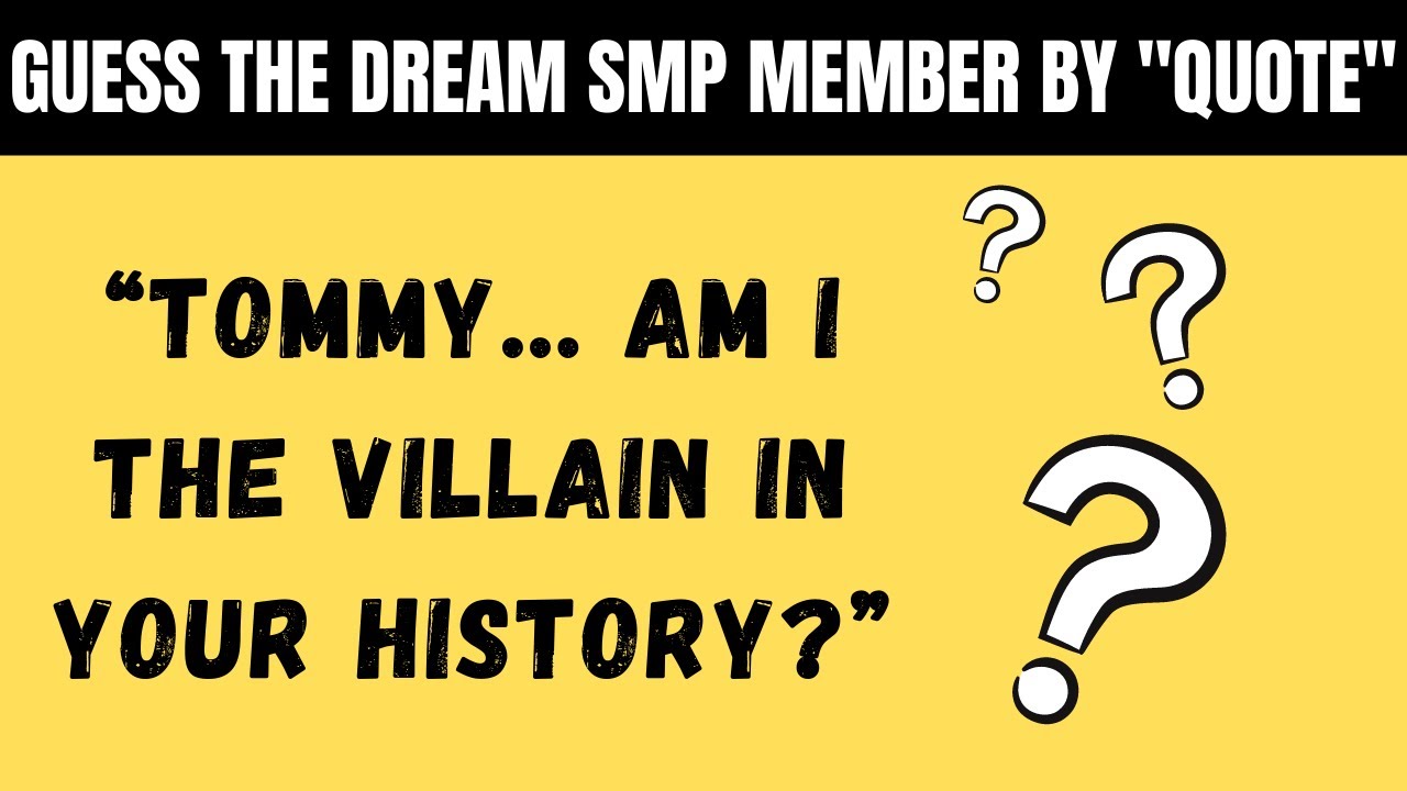 Can you guess the Dream SMP MEMBER by 